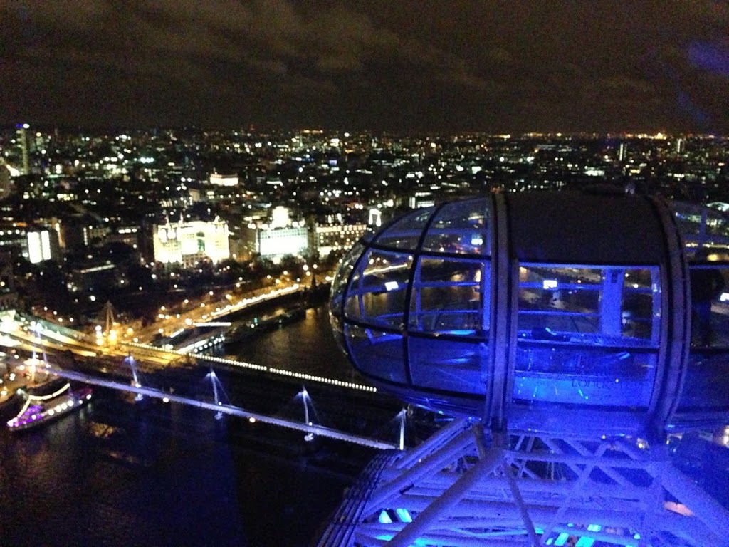 london eye at night inside