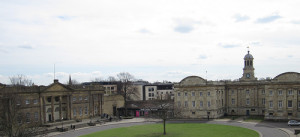 The view of the castle museum from Clifford's Tower, York