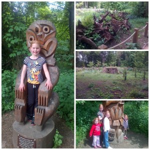 Sculptures at Burnby Hall Gardens