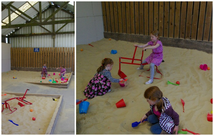 Indoor sand pit at Playdale Farm Park