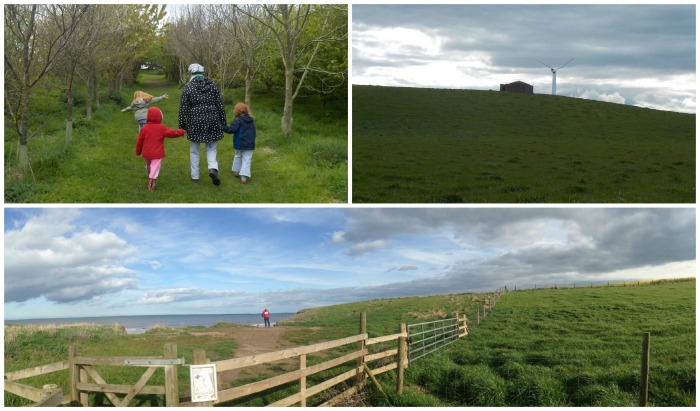 Walking to Skipsea beach