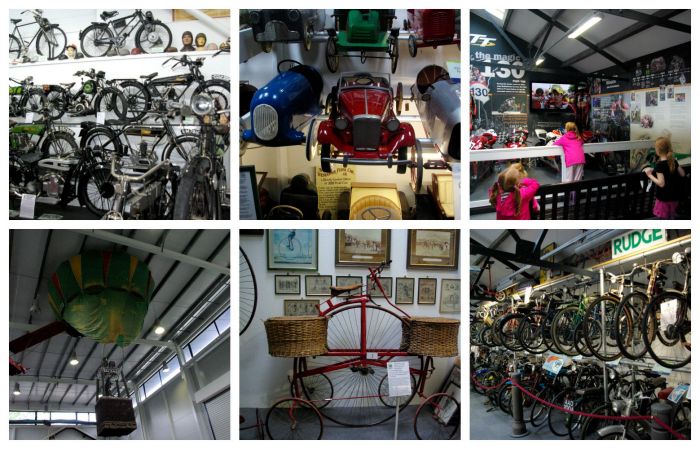 Bicycles, toy cars, and motorbikes at Lakeland Motor Museum