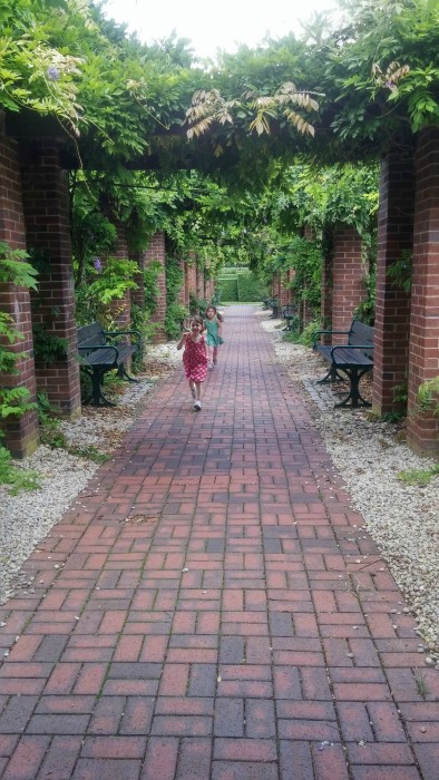 The gardens at Tamworth Castle