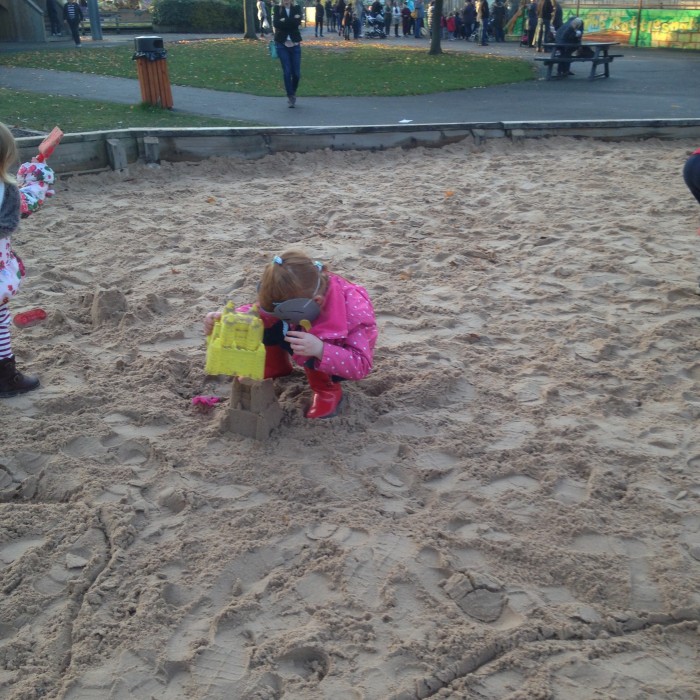 Sand play area at Knowsley Safari Park