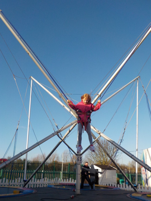 The bungee trampolines at Butlin's Skegness