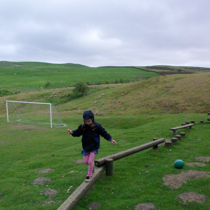 The play area at YHA Grinton Lodge