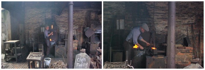 Chain making demonstration at Black Country Living Museum