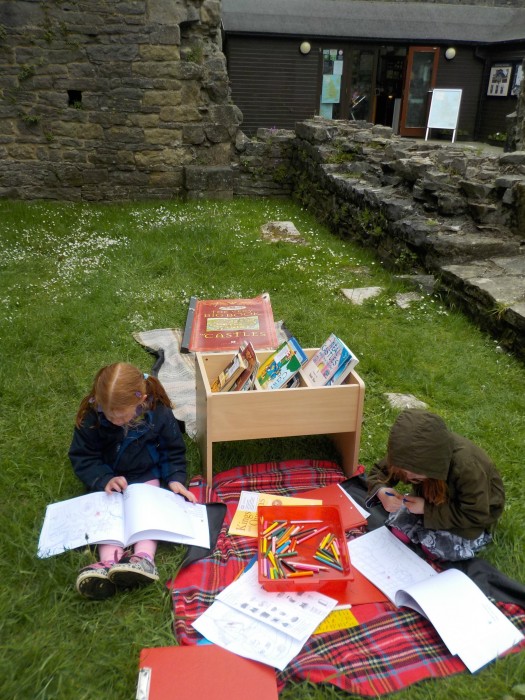 The chiildren's activity area at Middleham Castle