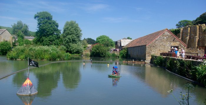 The boating lake at Abbotsbury Childrens Farm