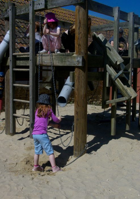 The sand play area at Abbotsbury Childrens Farm