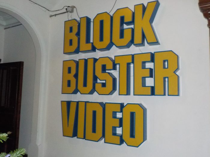 Blockbuster Video sign at Peter Pizzeria