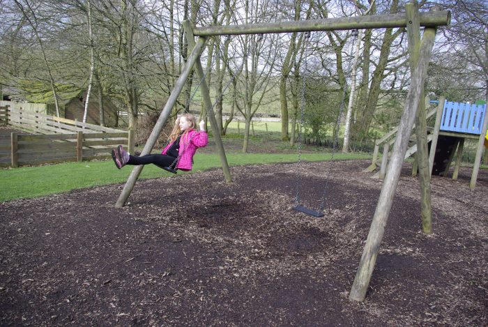 The swings at Sandybrook Country Park