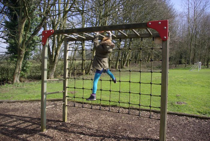 The monkey bars at Sandybrook Country Park