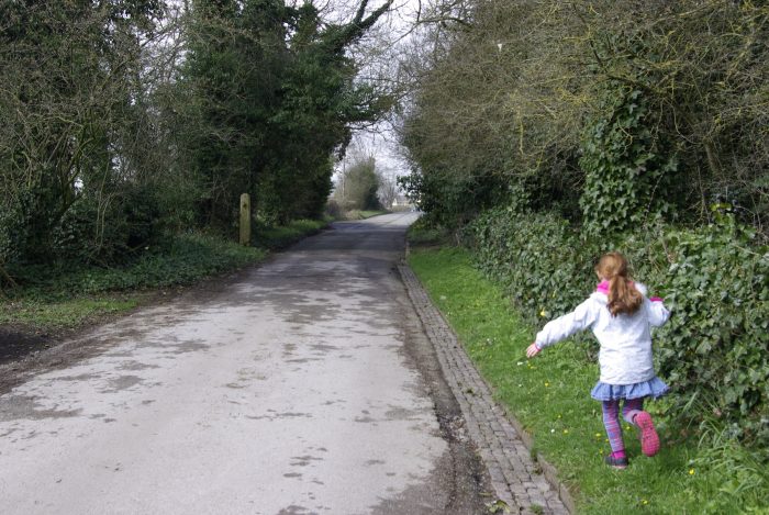 The road to Thorpe from the Tissington Trail